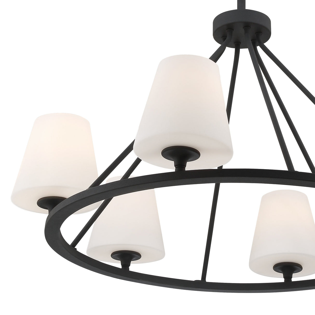 Keenan 6 Light Black Forged Chandelier KEE-A3006-BF