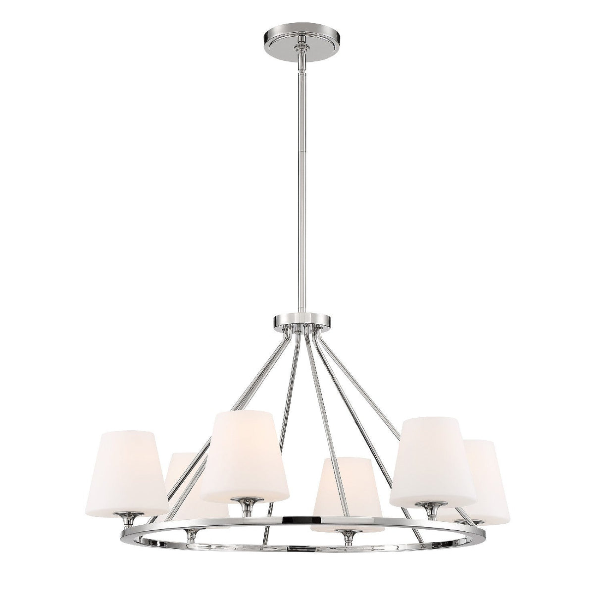 Keenan 6 Light Polished Nickel Chandelier KEE-A3006-PN