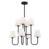 Keenan 8 Light Black Forged Chandelier KEE-A3008-BF