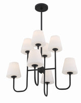 Keenan 8 Light Black Forged Chandelier KEE-A3008-BF