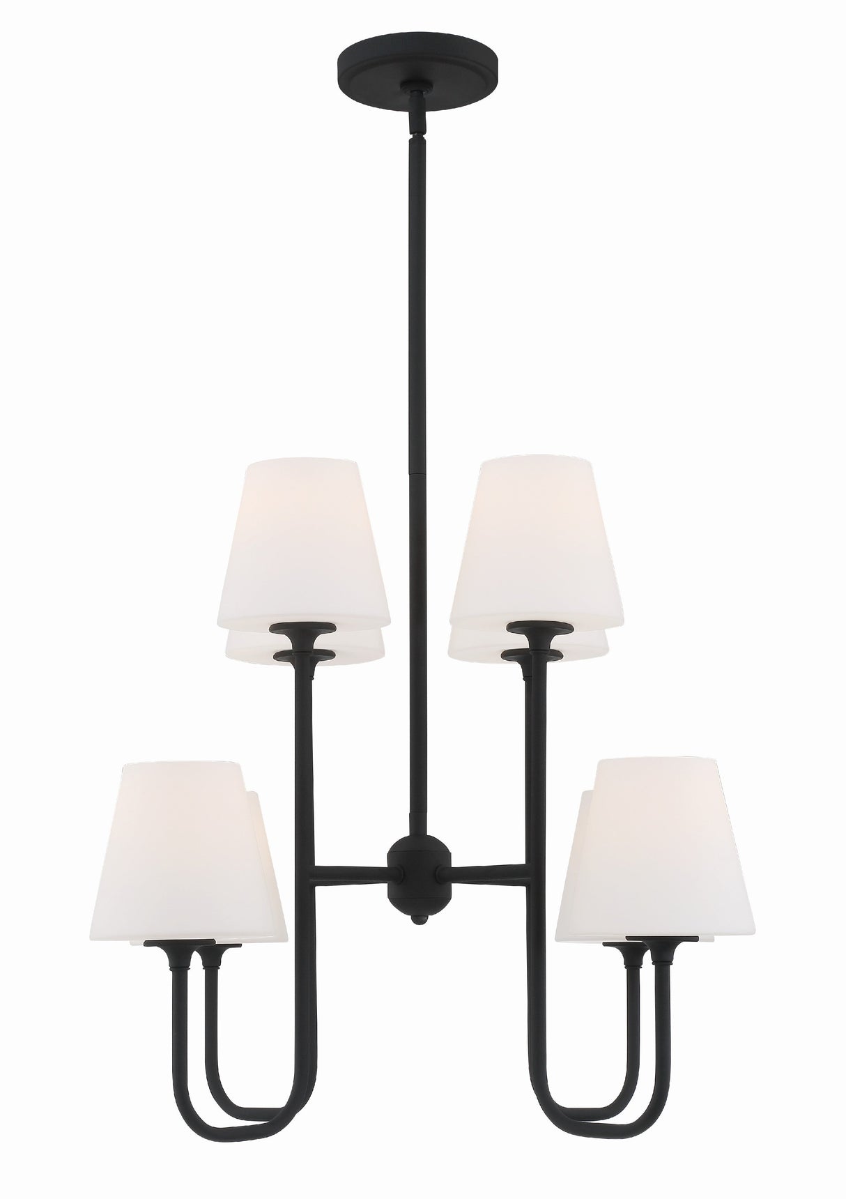 Keenan 8 Light Black Forged Chandelier KEE-A3008-BF