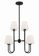 Keenan 8 Light Black Forged Chandelier KEE-A3008-BF