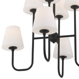 Keenan 8 Light Black Forged Chandelier KEE-A3008-BF