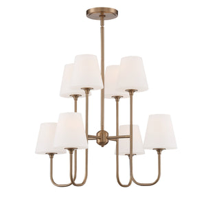 Keenan 8 Light Vibrant Gold Chandelier KEE-A3008-VG