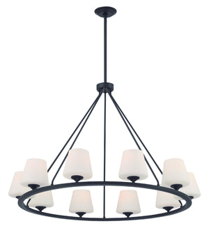 Keenan 10 Light Matte Black Chandelier KEE-A3009-MK