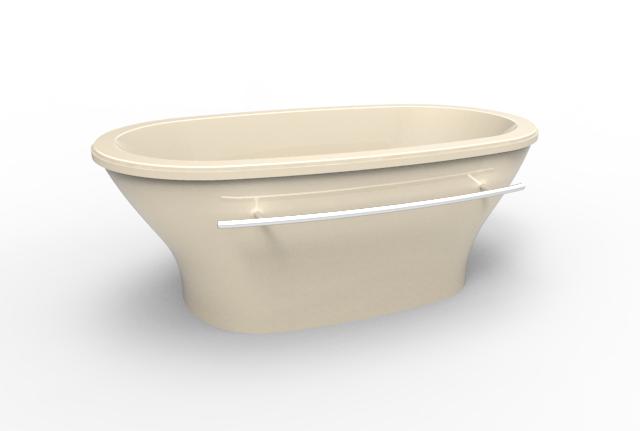 Hydro Systems KEL7040ATO-BIS KELLIE 7040 FREESTANDING  TUB ONLY - BISCUIT