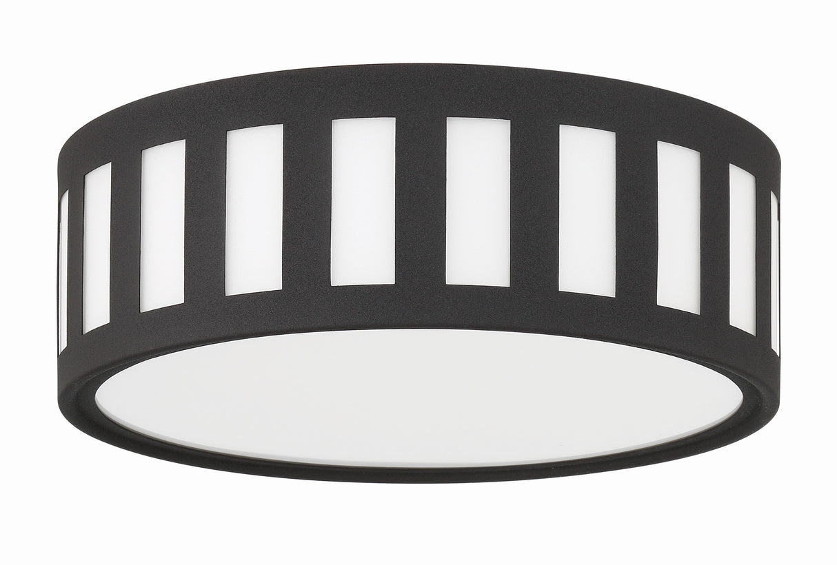 Kendal 3 Light Black Forged Flush Mount KEN-2203-BF