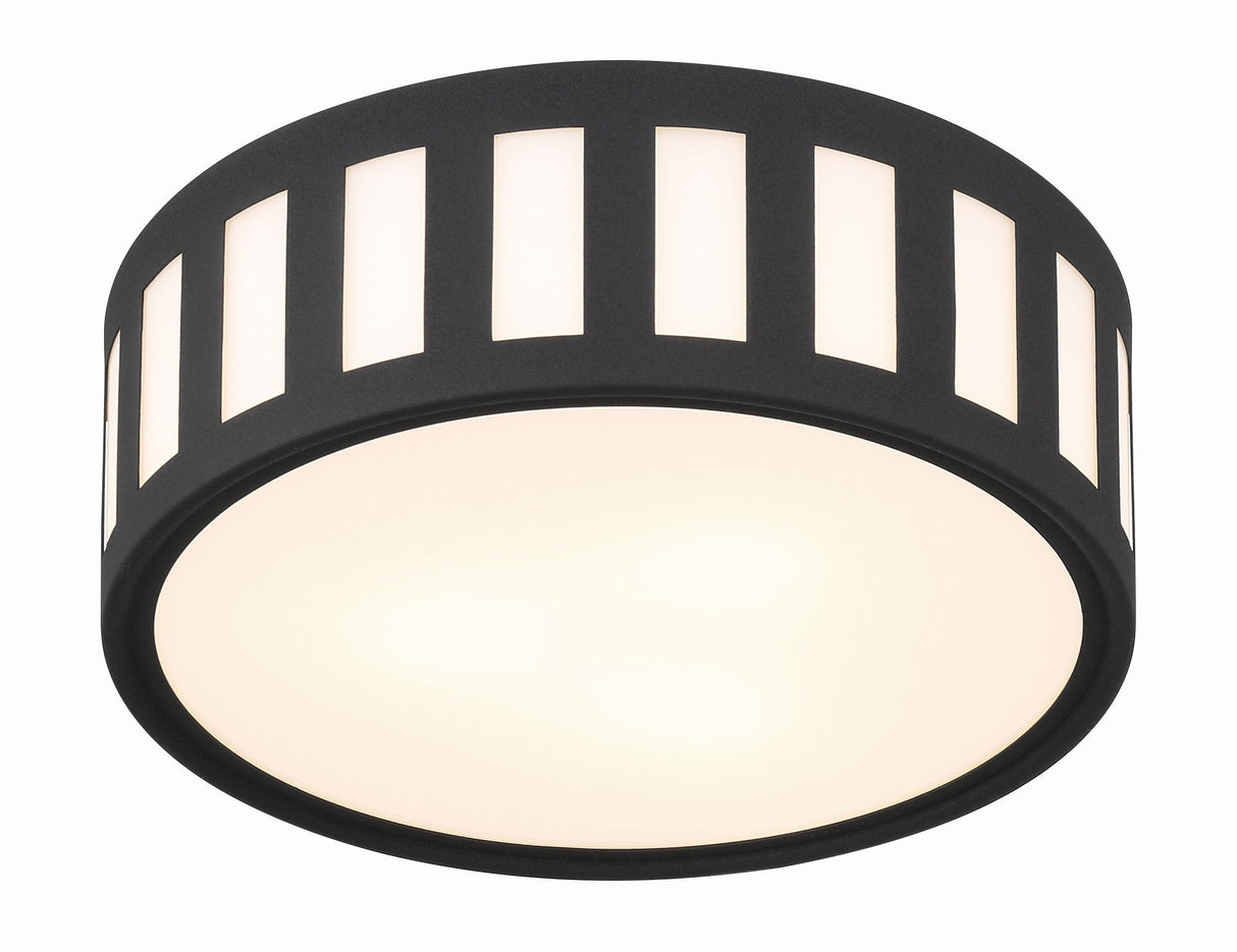 Kendal 3 Light Black Forged Flush Mount KEN-2203-BF