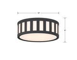 Kendal 3 Light Black Forged Flush Mount KEN-2203-BF