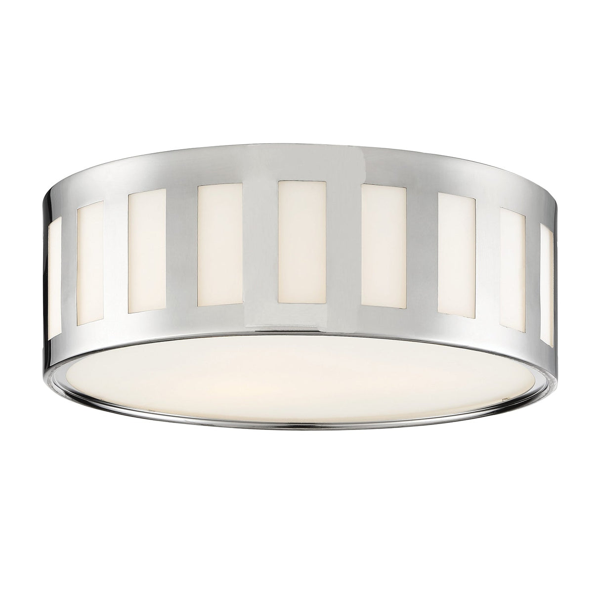 Kendal 3 Light Polished Nickel Flush Mount KEN-2203-PN