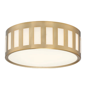 Kendal 3 Light Vibrant Gold Flush Mount KEN-2203-VG