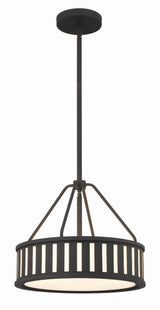 Kendal 3 Light Black Forged Mini Chandelier KEN-8303-BF