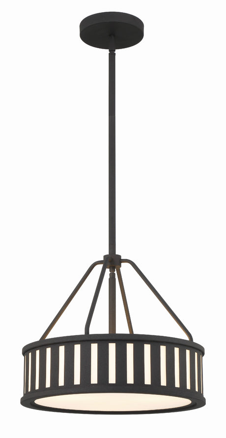 Kendal 3 Light Black Forged Mini Chandelier KEN-8303-BF