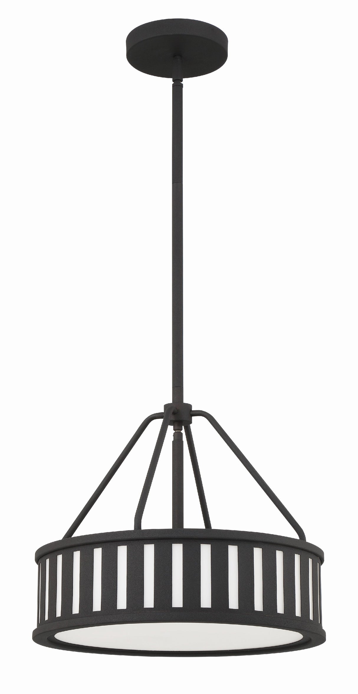 Kendal 3 Light Black Forged Mini Chandelier KEN-8303-BF