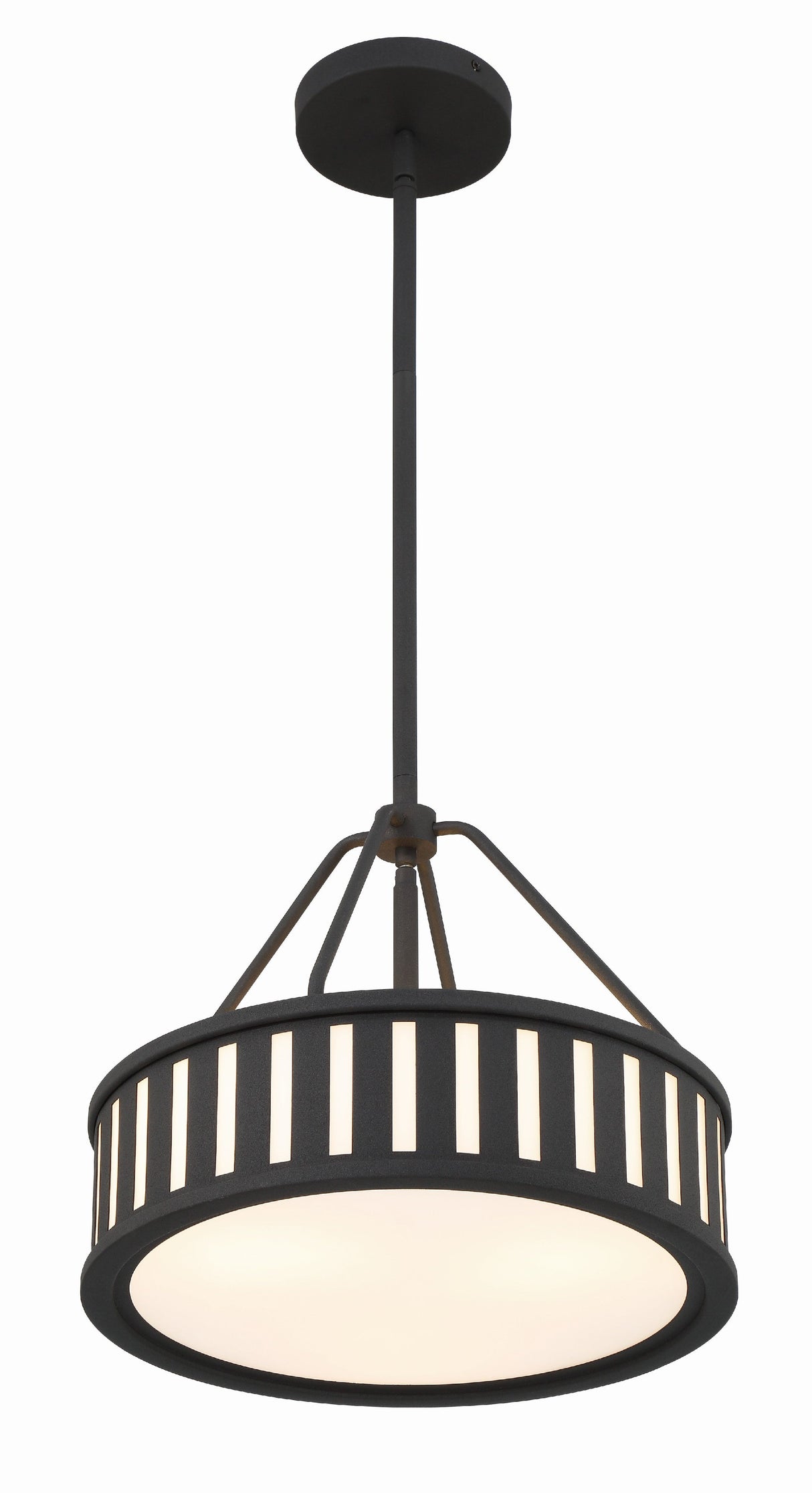 Kendal 3 Light Black Forged Mini Chandelier KEN-8303-BF