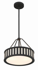 Kendal 3 Light Black Forged Mini Chandelier KEN-8303-BF