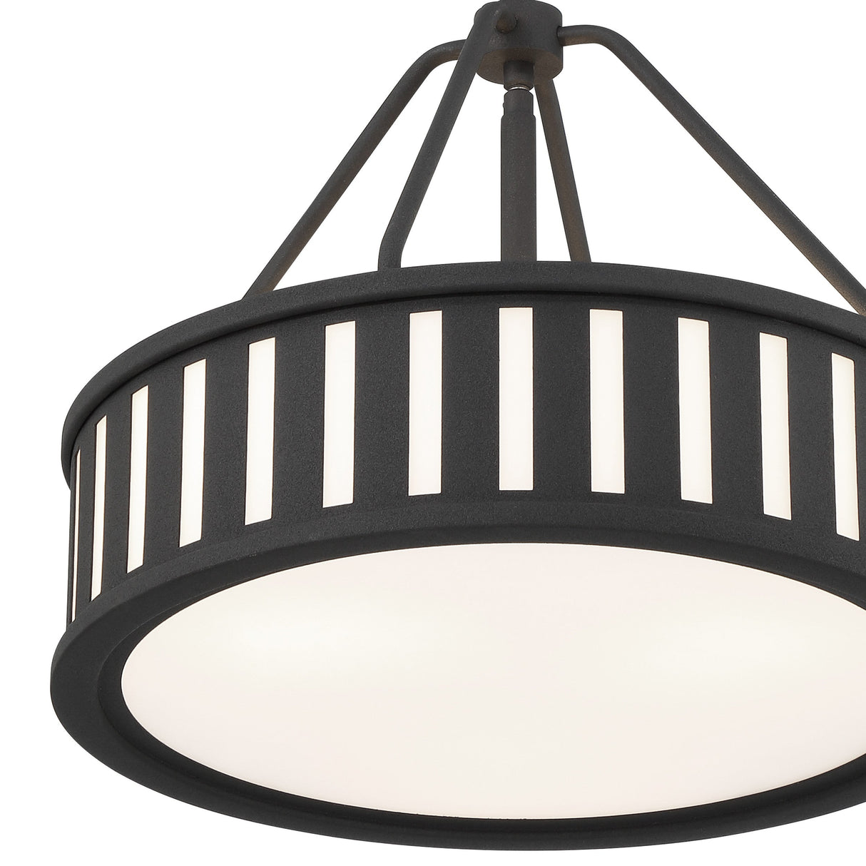 Kendal 3 Light Black Forged Mini Chandelier KEN-8303-BF