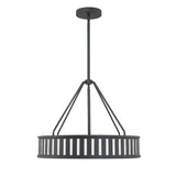 Kendal 4 Light Black Forged Chandelier KEN-8304-BF