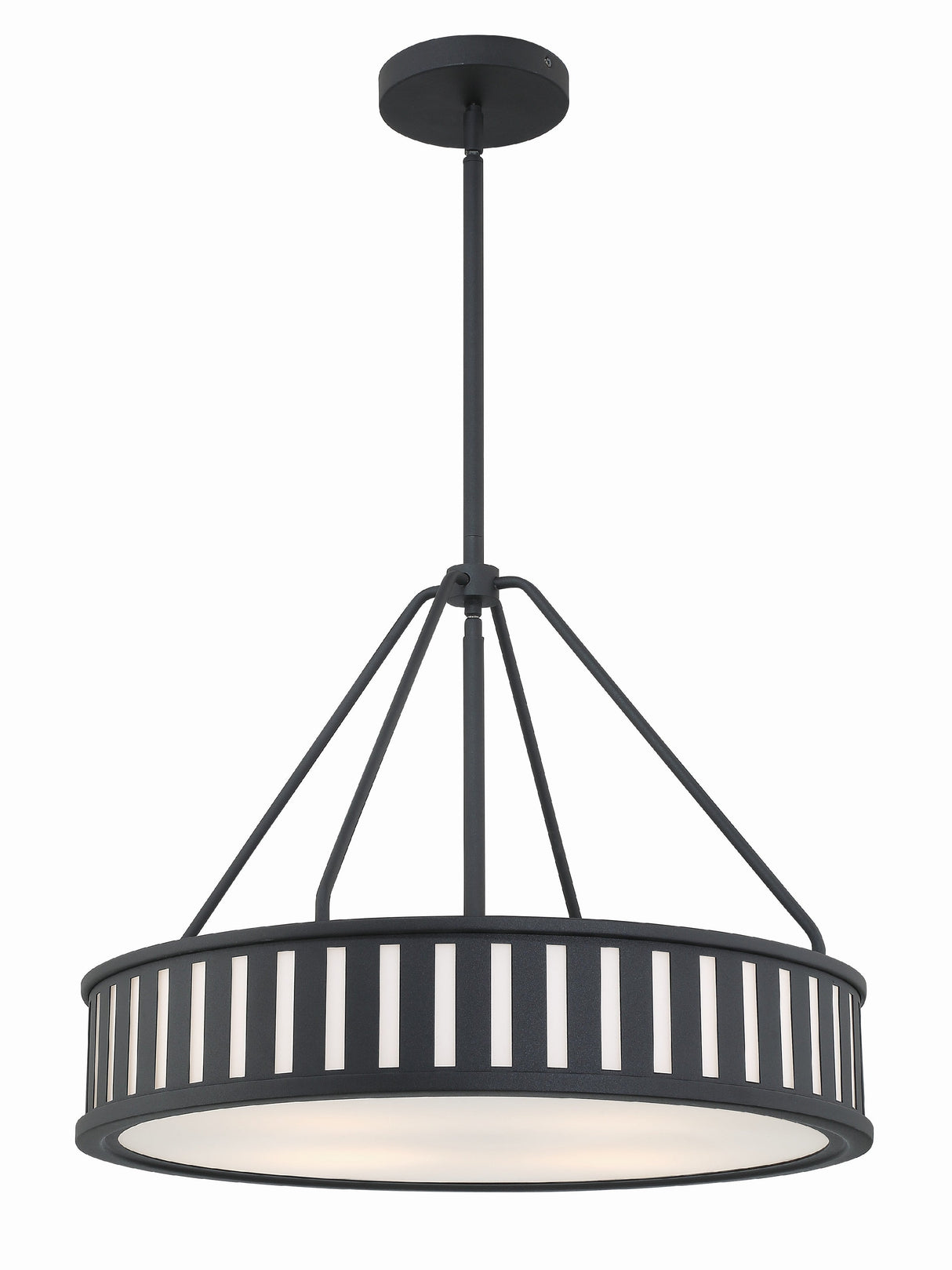 Kendal 4 Light Black Forged Chandelier KEN-8304-BF