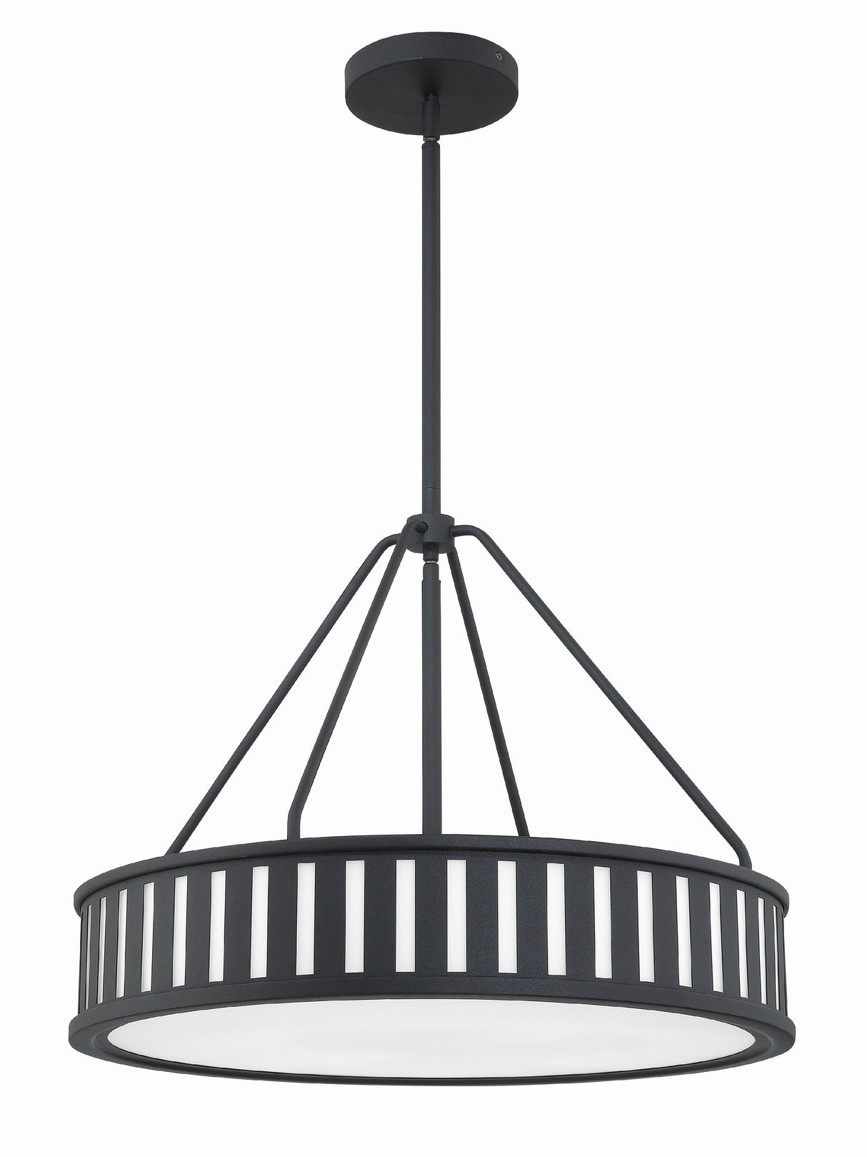 Kendal 4 Light Black Forged Chandelier KEN-8304-BF