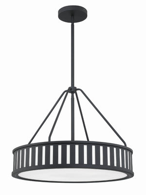 Kendal 4 Light Black Forged Chandelier KEN-8304-BF
