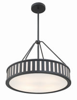 Kendal 4 Light Black Forged Chandelier KEN-8304-BF