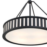 Kendal 4 Light Black Forged Chandelier KEN-8304-BF