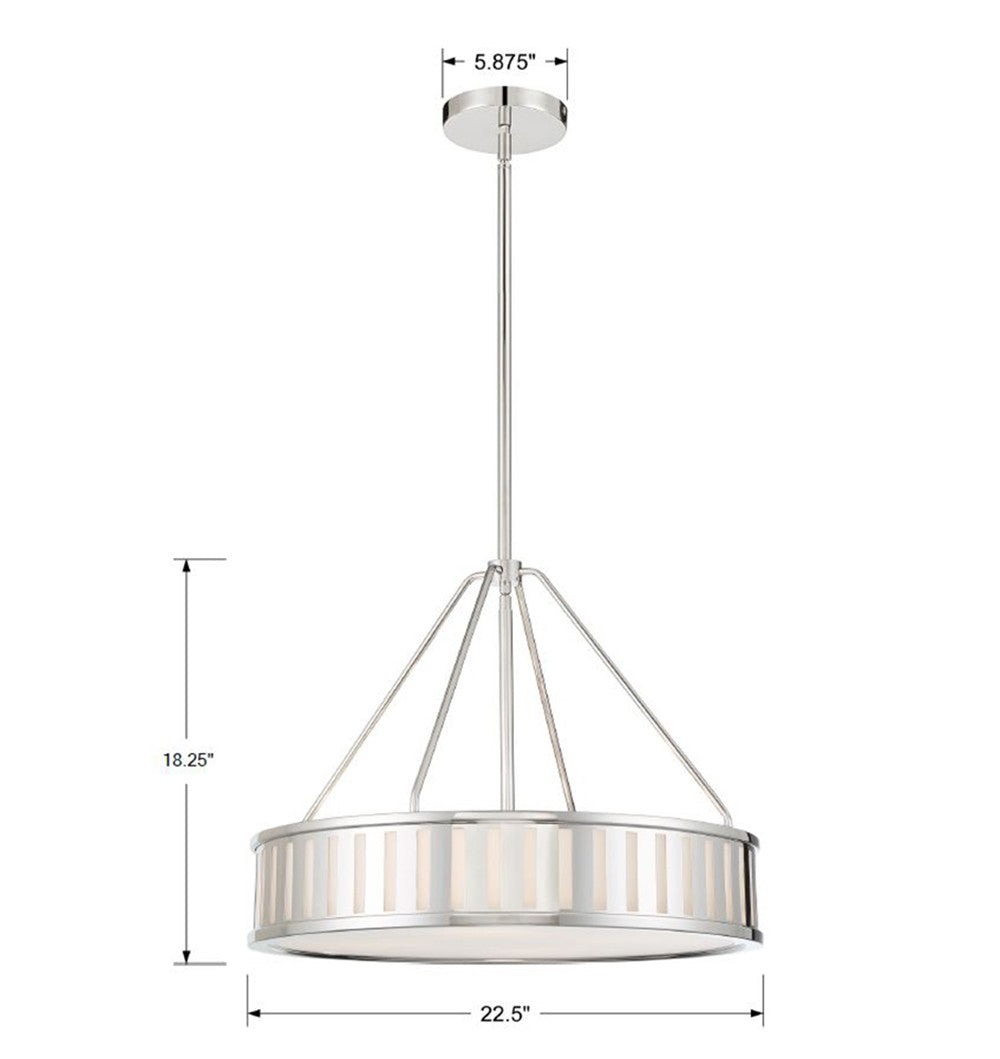 Kendal 4 Light Black Forged Chandelier KEN-8304-BF