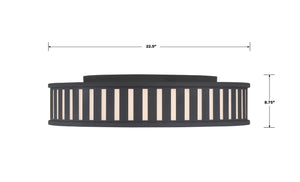 Kendal 4 Light Black Forged Flush Mount KEN-8305-BF