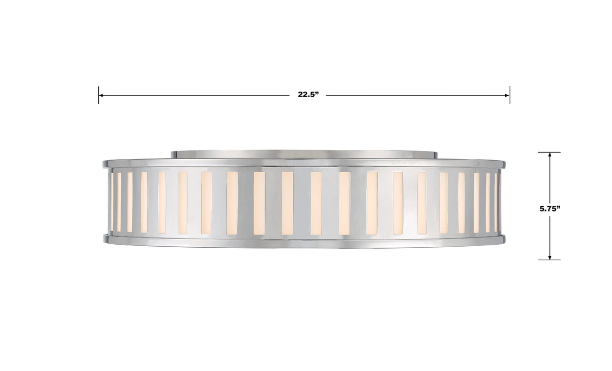 Kendal 4 Light Black Forged Flush Mount KEN-8305-BF