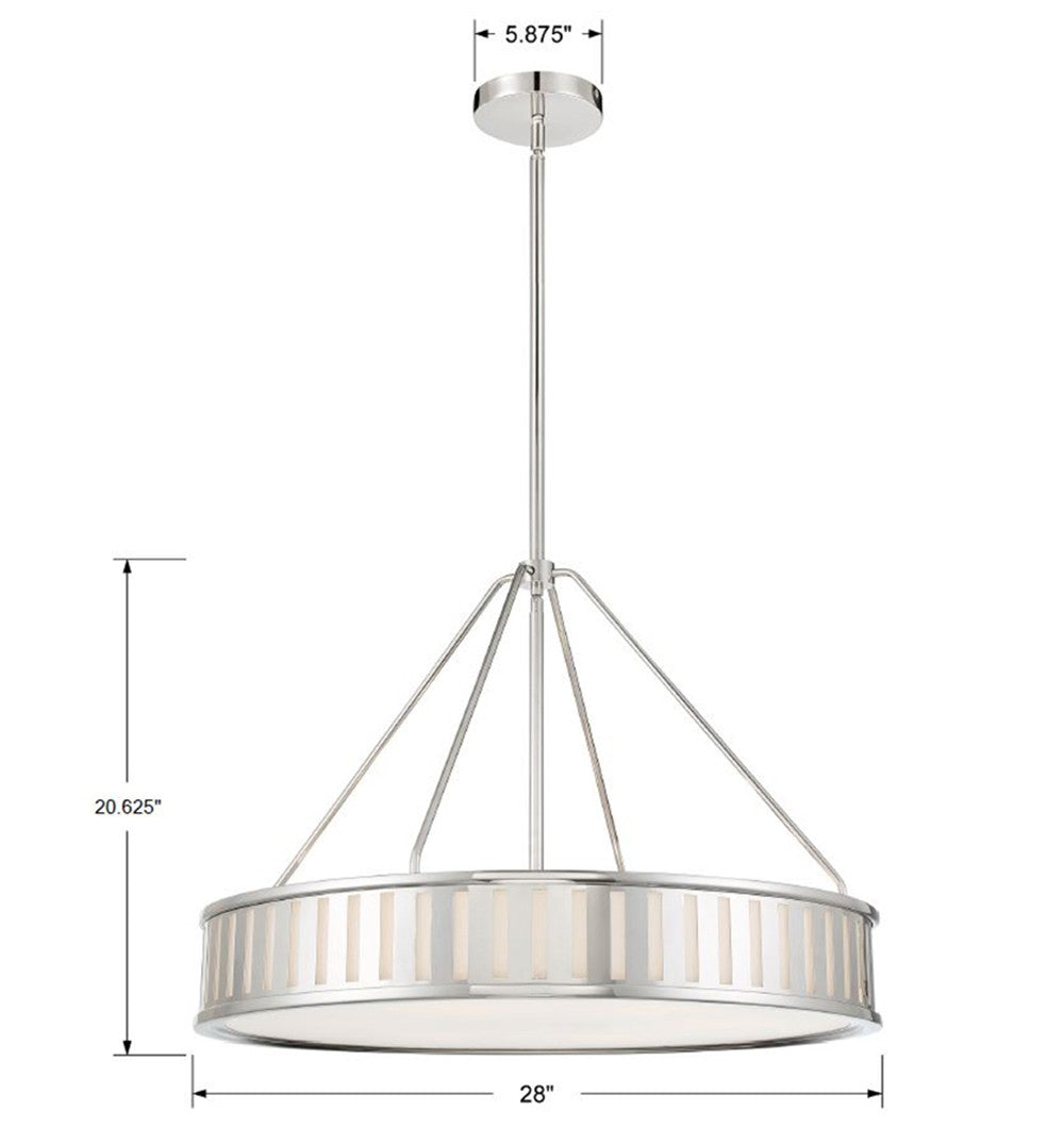 Kendal 6 Light Black Forged Chandelier KEN-8306-BF