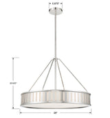 Kendal 6 Light Black Forged Chandelier KEN-8306-BF