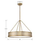 Kendal 6 Light Black Forged Chandelier KEN-8306-BF