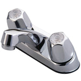 KF103A Two-Handle 2-Hole Deck Mount 4" Centerset Bathroom Faucet, Polished Chrome