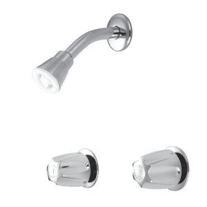 Generic KF114 Two-Handle 3-Hole Wall Mount Shower Faucet, Polished Chrome