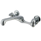 Proseal KF200 Two-Handle 2-Hole Wall Mount Kitchen Faucet, Polished Chrome