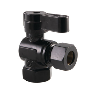 KF3310MB 3/8-Inch FIP x 3/8-Inch OD Comp Quarter-Turn Angle Stop Valve, Matte Black