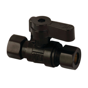 KF3330MB 3/8-Inch Sweat x 3/8-Inch OD Comp Quarter-Turn Straight Stop Valve, Matte Black