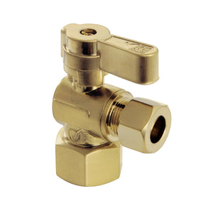 Baseline KF4310BB 1/2-Inch FIP x 3/8-Inch OD Comp Quarter-Turn Angle Stop Valve, Brushed Brass