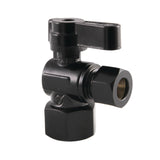 Baseline KF4310MB 1/2-Inch FIP x 3/8-Inch OD Comp Quarter-Turn Angle Stop Valve, Matte Black
