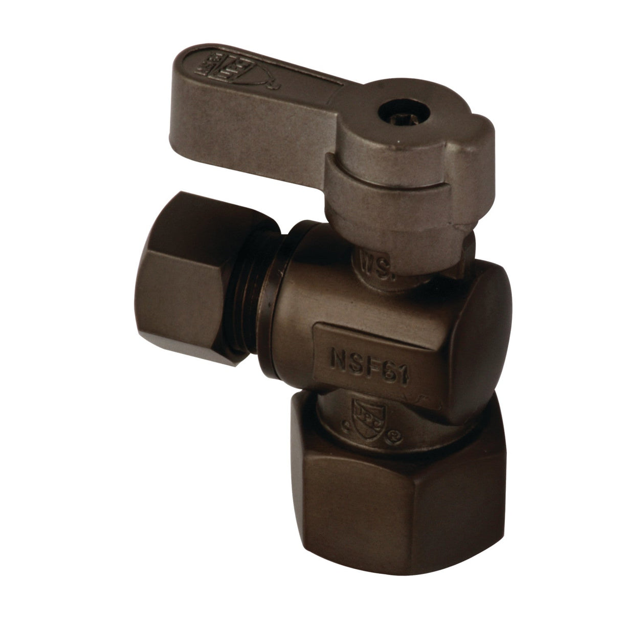 Baseline KF4310ORB 1/2-Inch FIP x 3/8-Inch OD Comp Quarter-Turn Angle Stop Valve, Oil Rubbed Bronze