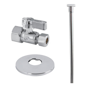 Trimscape KF43151TKF20 Toilet Supply Kit, 1/2" FIP x 3/8" OD Comp Straight Valve, Polished Chrome