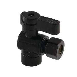 Baseline KF4320MB 1/2-Inch Sweat x 3/8-Inch OD Comp Quarter-Turn Angle Stop Valve, Matte Black