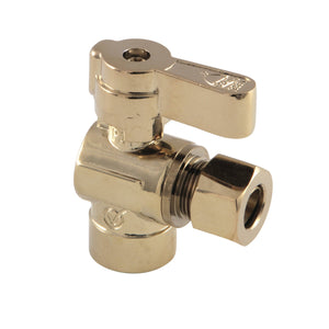 Baseline KF4320PB 1/2-Inch Sweat x 3/8-Inch OD Comp Quarter-Turn Angle Stop Valve, Polished Brass