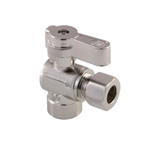 Baseline KF4320SN 1/2-Inch Sweat x 3/8-Inch OD Comp Quarter-Turn Angle Stop Valve, Brushed Nickel