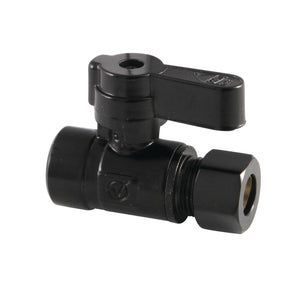 KF4325MB 1/2-Inch Sweat x 3/8-Inch OD Comp Quarter-Turn Straight Stop Valve, Matte Black