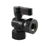 KF4410MB 1/2-Inch FIP x 1/2 or 7/16-Inch Slip Joint Quarter-Turn Angle Stop Valve, Matte Black
