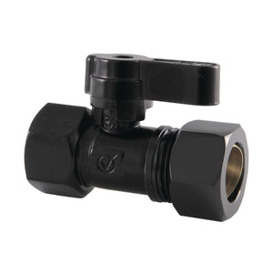 KF4515MB 1/2-Inch FIP x 5/8-Inch OD Comp Quarter-Turn Straight Stop Valve, Matte Black