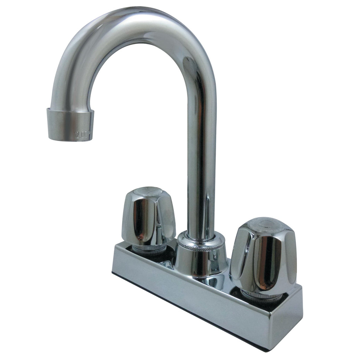 KF470 Two-Handle 2-Hole Deck Mount Bar Faucet, Polished Chrome