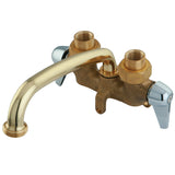 KF471 Two-Handle 3-Hole Deck Mount Laundry Faucet, Polished Chrome